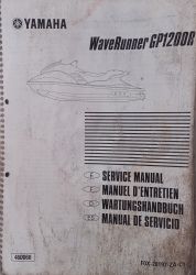 Manual Catálogo Jet-Ski Waverunner Yamaha GP1200R de Serviços Manutenção Motor Casco Turbina Carburação Elétrica OEM FOX-28197-ZA-C1